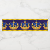 Prins Koning Kroon Waterfles Labels Etiket (Enkel label)