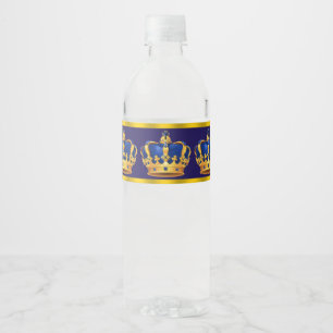 Prins Koning Kroon Waterfles Labels Etiket