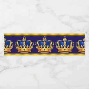 Prins Koning Kroon Waterfles Labels Waterfles Etiket