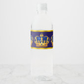 Prins Koning Kroon Waterfles Labels Waterfles Etiket (Voorkant)