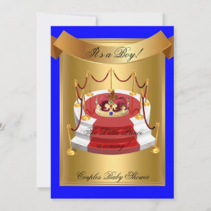 Prins Koninklijk Blauwe Jongens Baby Shower Kroon Kaart