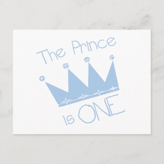 Prins Kroon 1e Verjaardag Tshirts en geschenken Briefkaart (Voorkant)