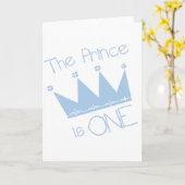 Prins Kroon 1e Verjaardag Tshirts en geschenken Kaart (Gele Bloem)