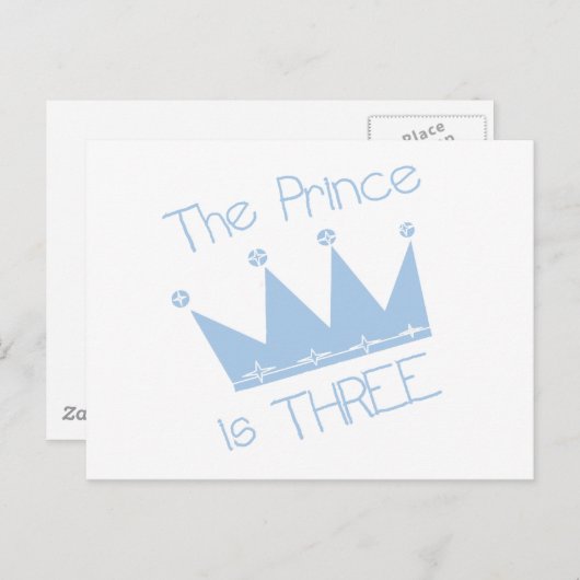 Prins Kroon 3e Verjaardag Tshirts en geschenken Briefkaart (Voorkant / Achterkant)