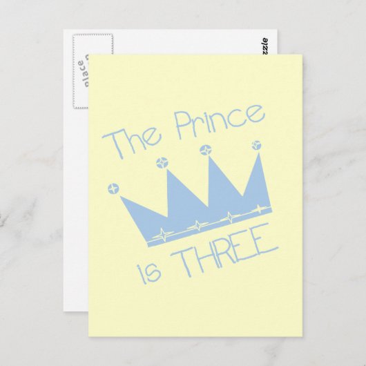 Prins Kroon 3e Verjaardag Tshirts en geschenken Briefkaart (Voorkant / Achterkant)