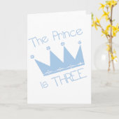 Prins Kroon 3e Verjaardag Tshirts en geschenken Kaart (Gele Bloem)