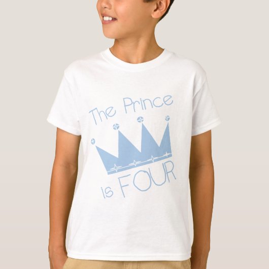 Prins Kroon 4e Verjaardag Tshirts en geschenken (Voorkant)