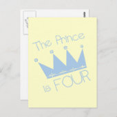 Prins Kroon 4e Verjaardag Tshirts en geschenken Briefkaart (Voorkant / Achterkant)