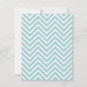 Prins kroon babyshower blauw wit chevron kaart (Achterkant)