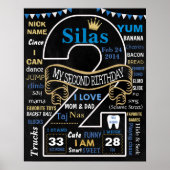 Prins kroonbord, tweede verjaardag, bord poster (Voorkant)