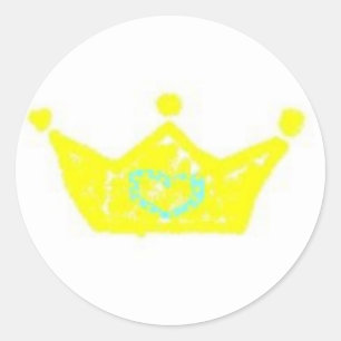 Prins kroonsticker ronde sticker