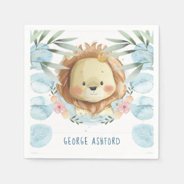 Prins Leeuw Illustratie Gepersonaliseerd Servet