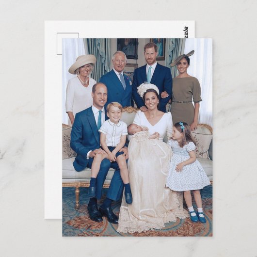 Prins Louis christening, juli 2018 gestileerd Briefkaart (Voorkant / Achterkant)