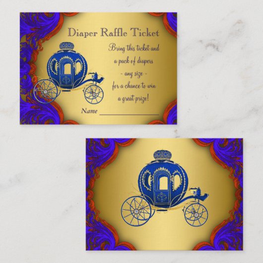 Prins Luier Raffle Tickets Informatiekaartje (Voorkant / Achterkant)