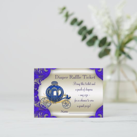 Prins Luier Raffle Tickets Informatiekaartje (Staand voorkant)