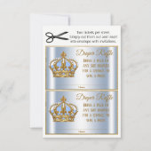 Prins Luier Raffle Tickets Kaart (Voorkant)