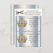 Prins Luier Raffle Tickets Kaart (Voorkant / Achterkant)