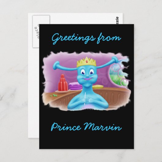 Prins Marvin op Brita's winkel Briefkaart (Voorkant / Achterkant)