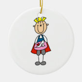 Prins met glijper keramisch ornament (Voorkant)