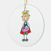 Prins met glijper keramisch ornament (Links)