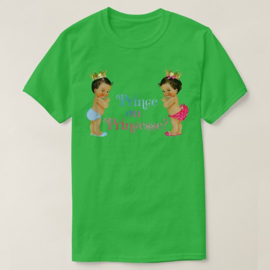 Prins of Princess Baby Gender Reopenbaart T-Shirt (Design voorkant)