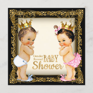 Prins of prinses Gender onthullen Fancy Baby showe Kaart