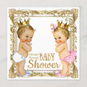 Prins of prinses Gender Rekalveren Baby shower Kaart