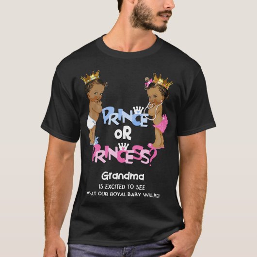 Prins of prinses Grandma Ethnic Gender Reopenbaarm T-shirt (Voorkant)