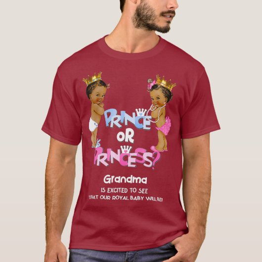 Prins of prinses Grandma Ethnic Gender Reopenbaarm T-shirt (Voorkant)