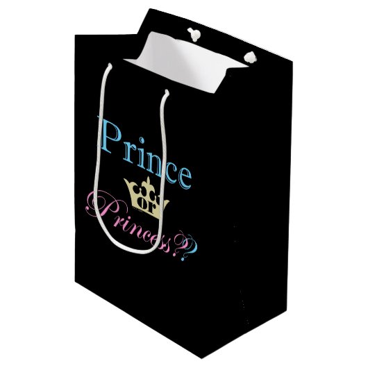 Prins of prinses? medium cadeauzakje (Voorkant Gekanteld)