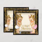 Prins of prinses onthult Fancy Baby shower Kaart (Voorkant / Achterkant)