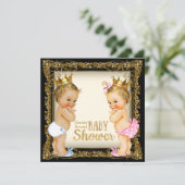 Prins of prinses onthult Fancy Baby shower Kaart (Staand voorkant)