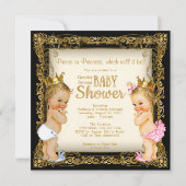 Prins of prinses onthult Fancy Baby shower Kaart (Achterkant)