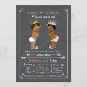 Prins of prinses onthult geslacht Afro-Amerikaan Kaart