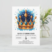 Prins Online Verjaardag Kroon Kaart (Staand voorkant)