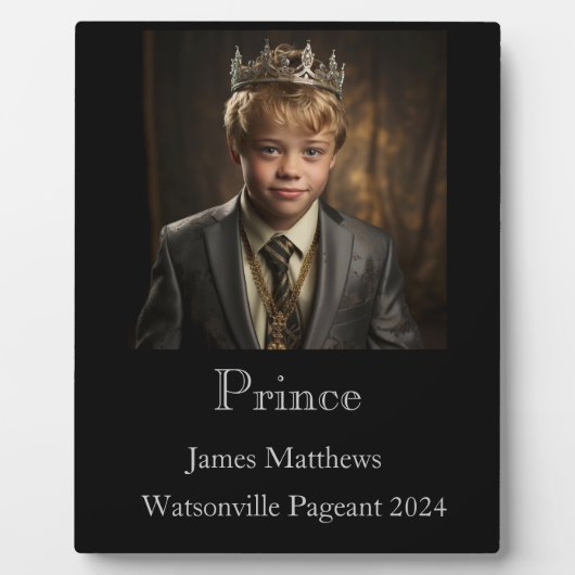 Prins Pageant Plaque Fotoplaat (Voorkant)