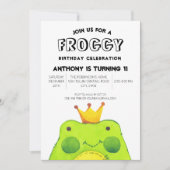 Prins prins Eerste partij schattig groen Kaart (Voorkant)