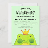 Prins prins Eerste partij schattig groen Kaart (Voorkant)