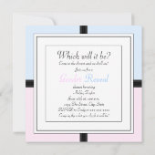 Prins Prinses Gender Onthult Douche Uitnodigingen (Achterkant)