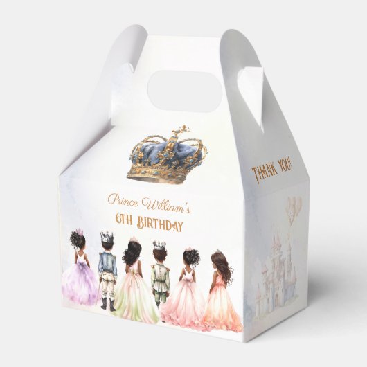 Prins Prinses Twins Kroon Koninklijke Verjaardag Bedankdoosjes (Voorkant Zijde)