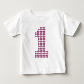 Prins Rhinestone First Birthday Baby T-shirt