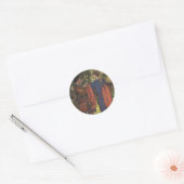 Prins Ridder in glanzende wapenrusting Prinses Ronde Sticker (Envelop)