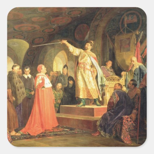 Prins Roman van Halych-Volhynia Vierkante Sticker (Voorkant)