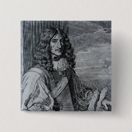Prins Rupert van de Rijn Vierkante Button 5,1 Cm (Voorkant)