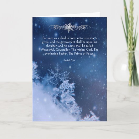 Prins van de Vrede Jezus Christus Bijbel Verse Ker Kaart (Voorkant)