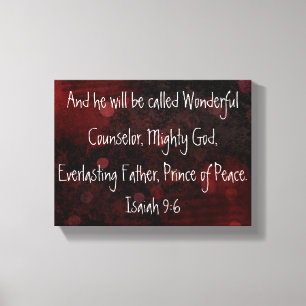 Prins van de vredelievende tweedeling Isaiah 9:6 Canvas Afdruk