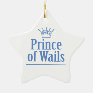 Prins van draadjes / prinses van zeilen v2 keramisch ornament