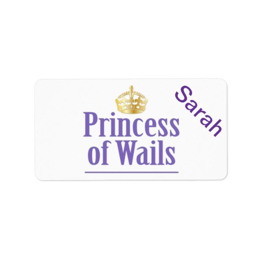 Prins van draadnagels / prinses van de nagels (Wal Etiket (Voorkant)