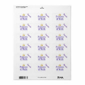 Prins van draadnagels / prinses van de nagels (Wal Etiket (Full Sheet)