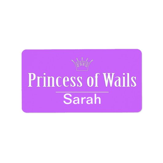 Prins van draadnagels / prinses van de nagels (Wal Etiket (Voorkant)